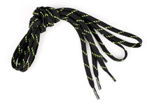 Oltech shoelace 120 cm black/lime, 1 pair
