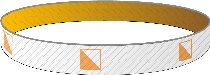 Vapro pannband vitt, smalt med orange OL-skärm