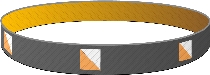 Vapro pannband svart, smalt med orange OL-skärm