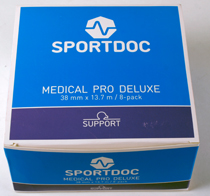 Sportdoc Pro Deluxe sporttape 10 m/r (8 st i låda)