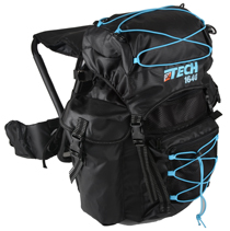 Oltech stolryggsäck 1640 svart/turkos 40 liter