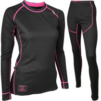 Bagheera underställ byxa+tröja svart/rosa  women