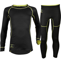 Bagheera underställ byxa+tröja svart/lime junior