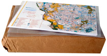 Plastic case for maps