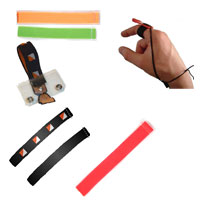 Elastic strap for control/description card holders